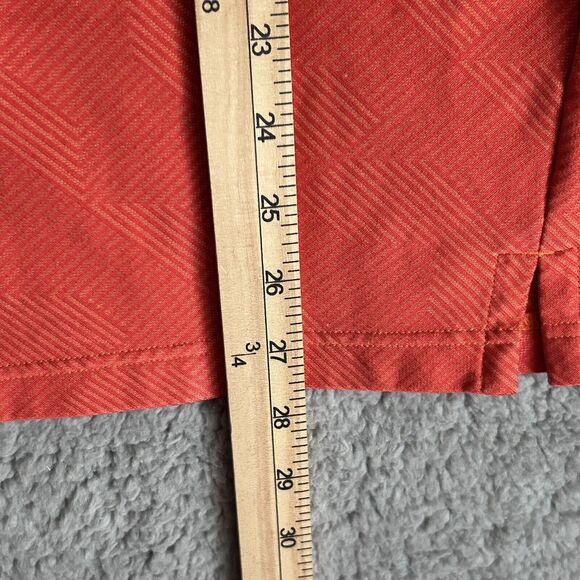 PUMA Polo Shirt Mens Medium Orange Stripes Cool Cell Golf Sport Lifestyle - Picture 11 of 16